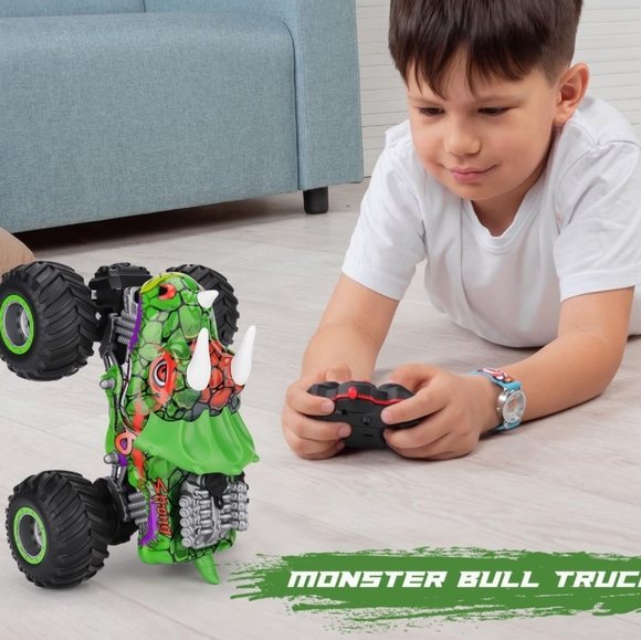 Prefontaine Remote Control Monster Truck/Off Road Vehicle - green dinosaur - Picture 13 of 16